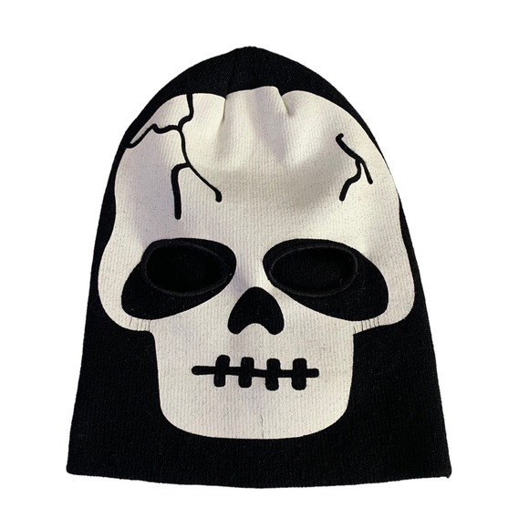 Cracked Skull Open Eye Beanie Cap - Picture 1 of 3